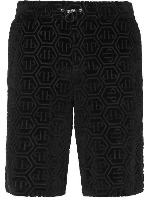 Philipp Plein hexagonal-logo shorts