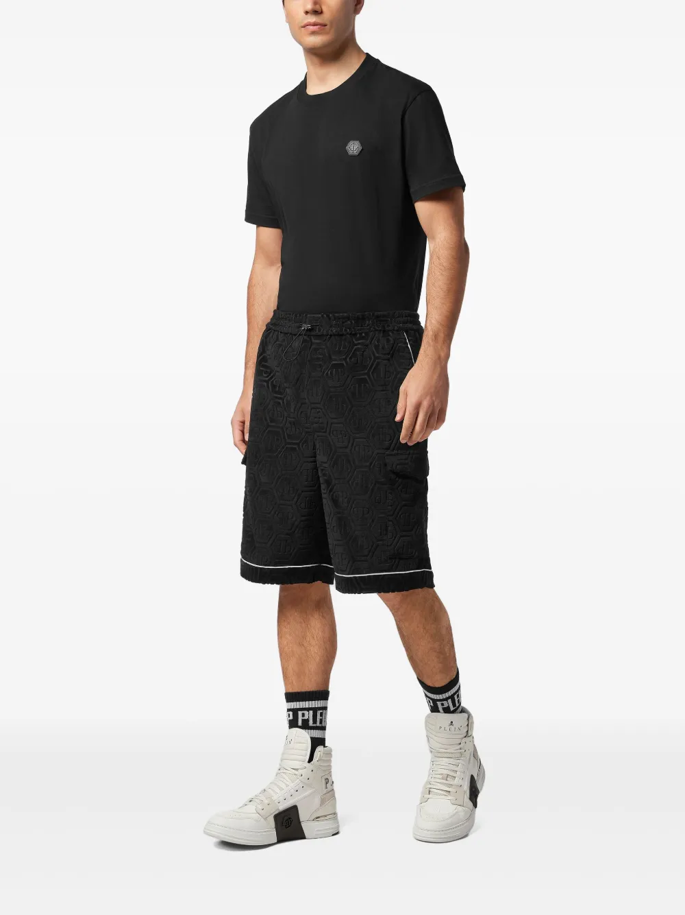 Philipp Plein monogram-pattern shorts | Track & Running Shorts | Image 2