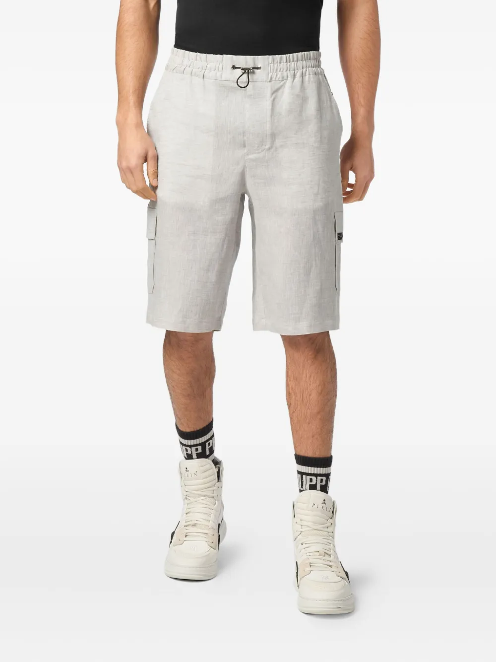 Philipp Plein Coolkid cargo shorts Grijs