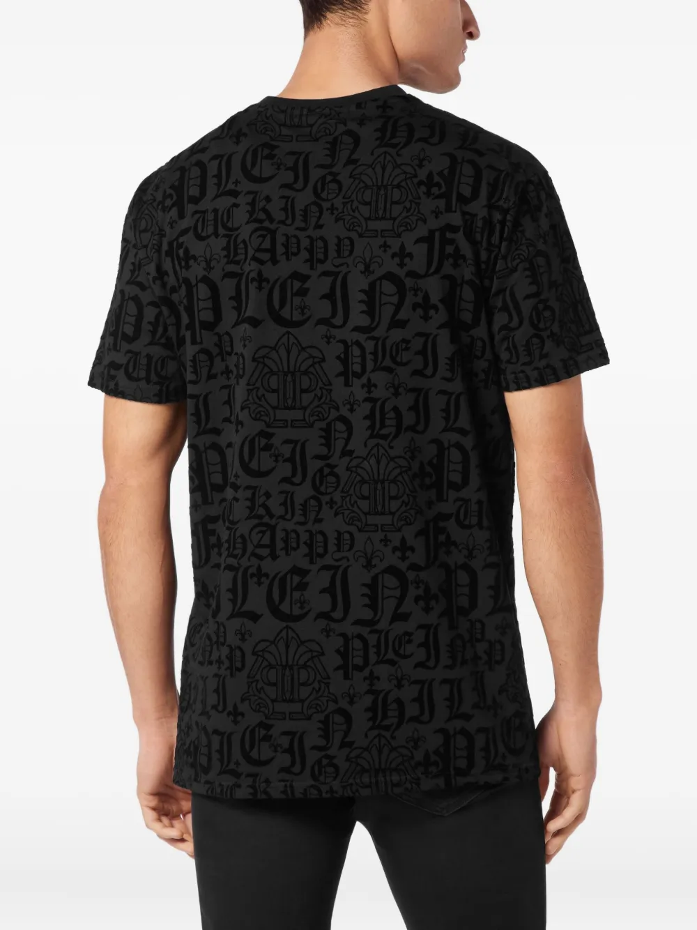 Philipp Plein T-shirt met Gothic Plein-print Zwart