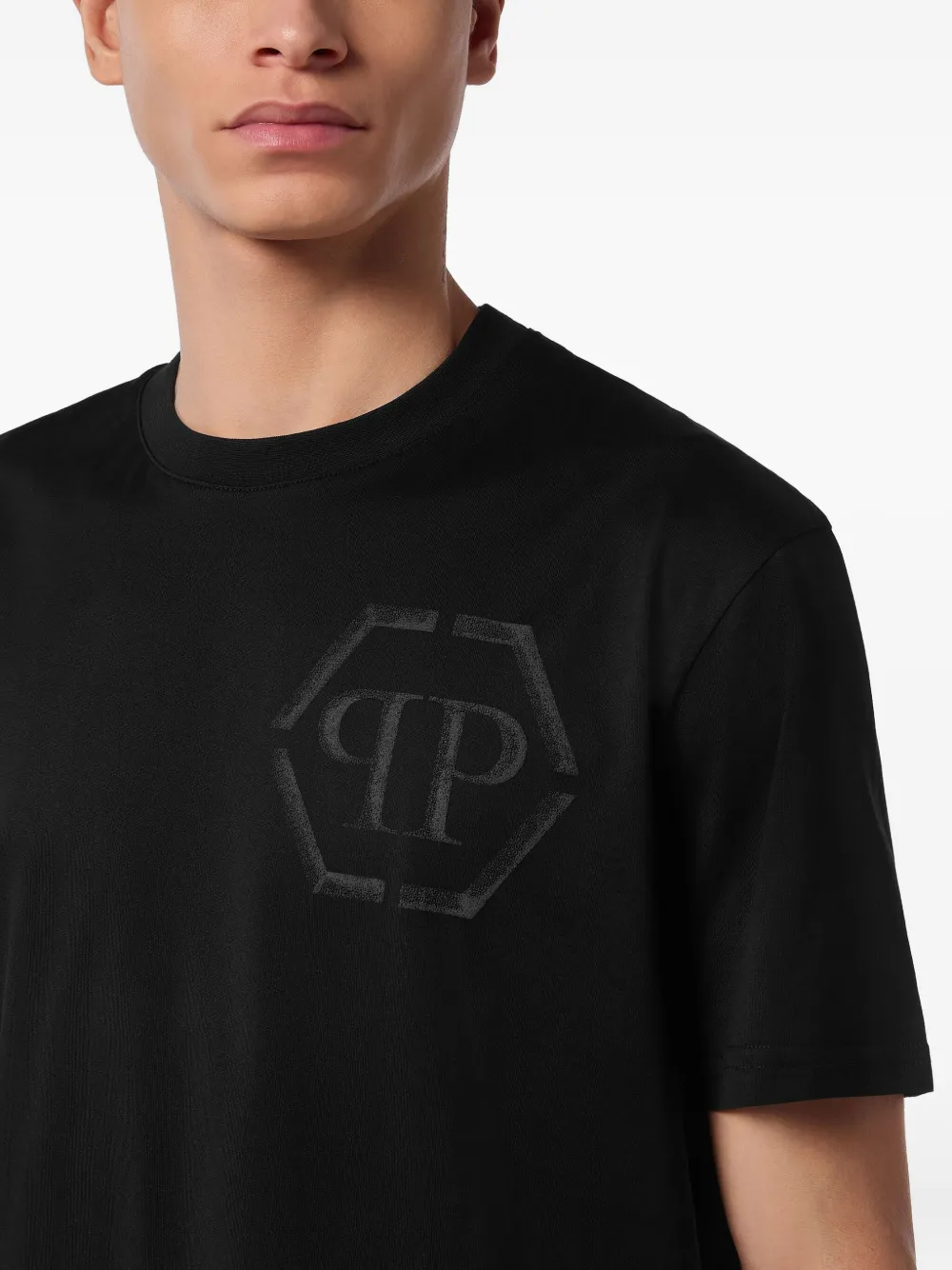 Philipp Plein T-shirt met logo Zwart