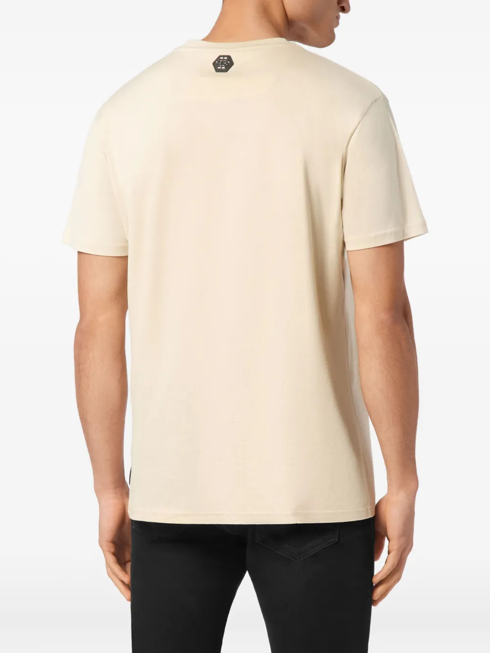 Philipp Plein T-shirt met doodskop Beige