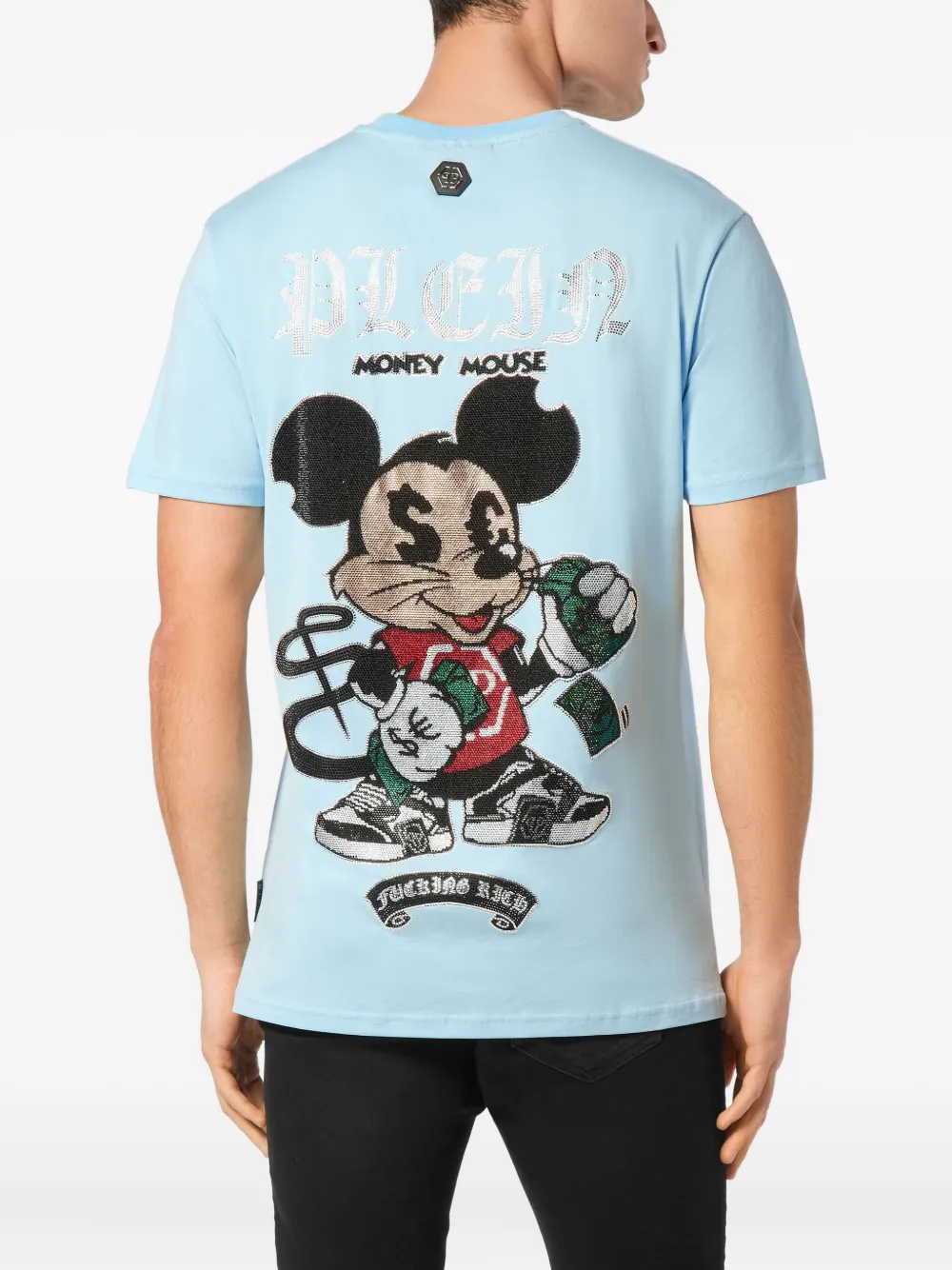 Philipp Plein Money Mouse T-shirt Blauw