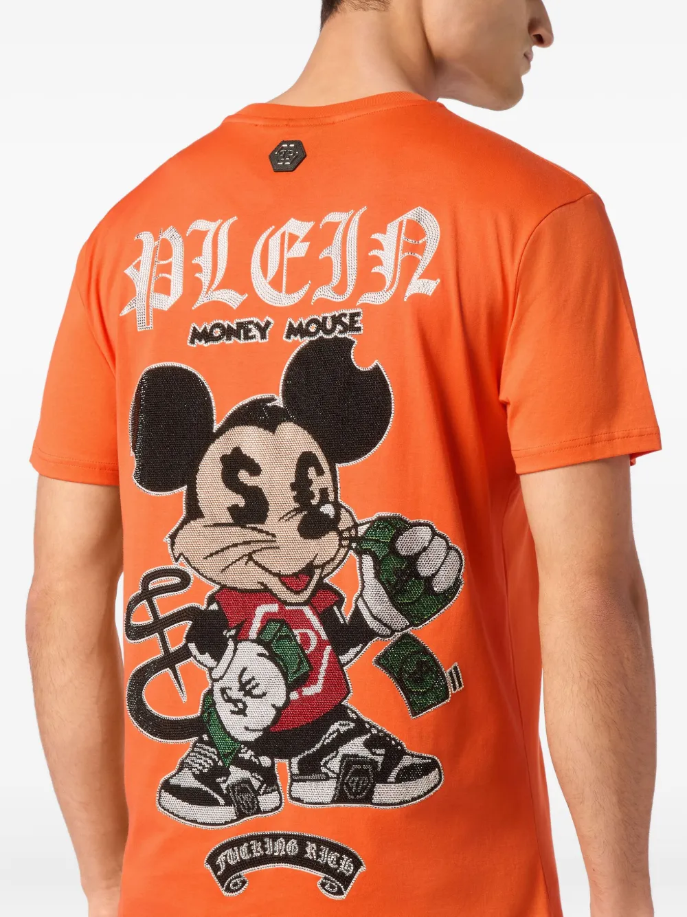 Philipp Plein Money Mouse T-shirt Oranje
