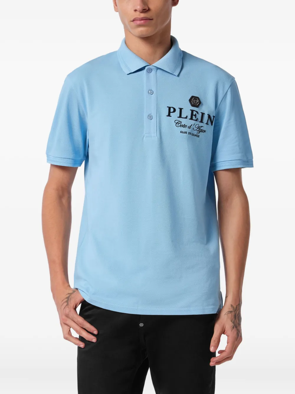 Philipp Plein Club The Course poloshirt Blauw