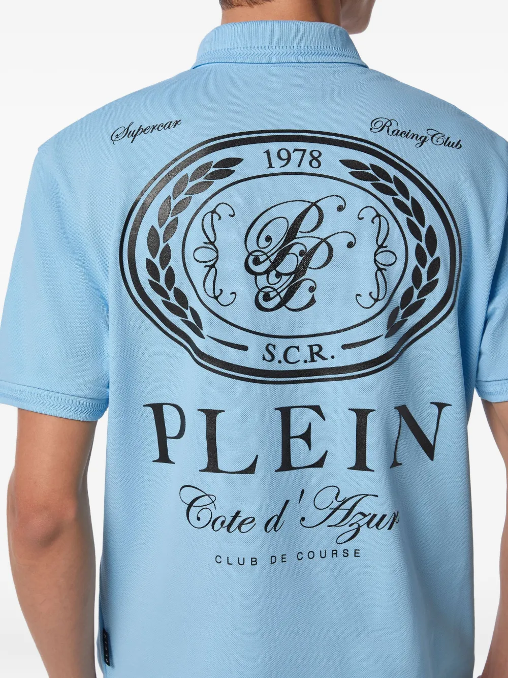 Philipp Plein Club The Course poloshirt Blauw