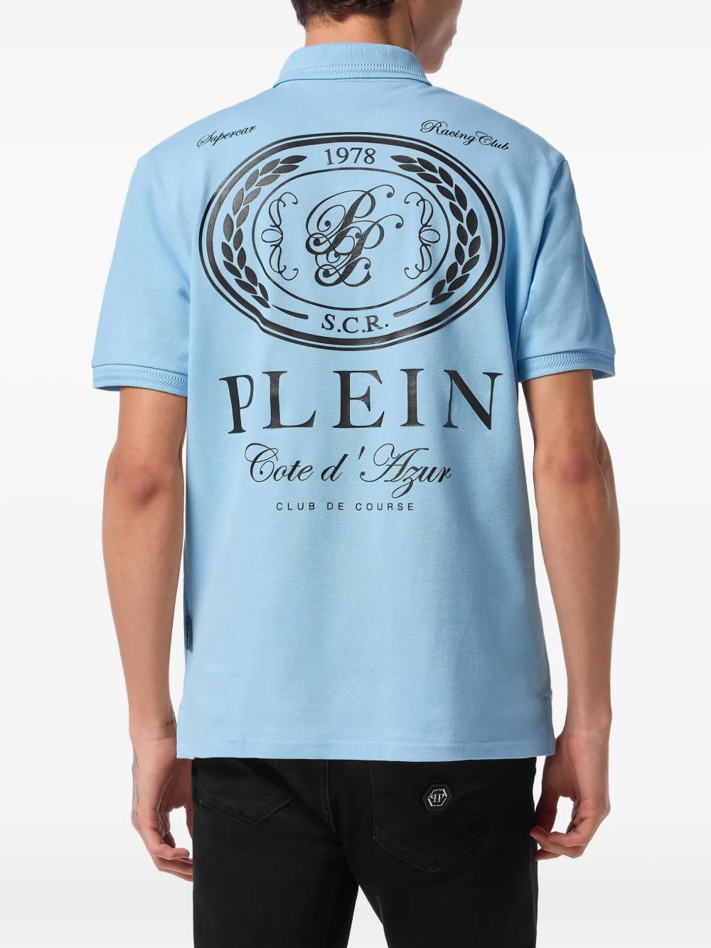 Philipp Plein Club The Course poloshirt Blauw