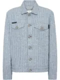 Philipp Plein tweed cropped jacket - Blue