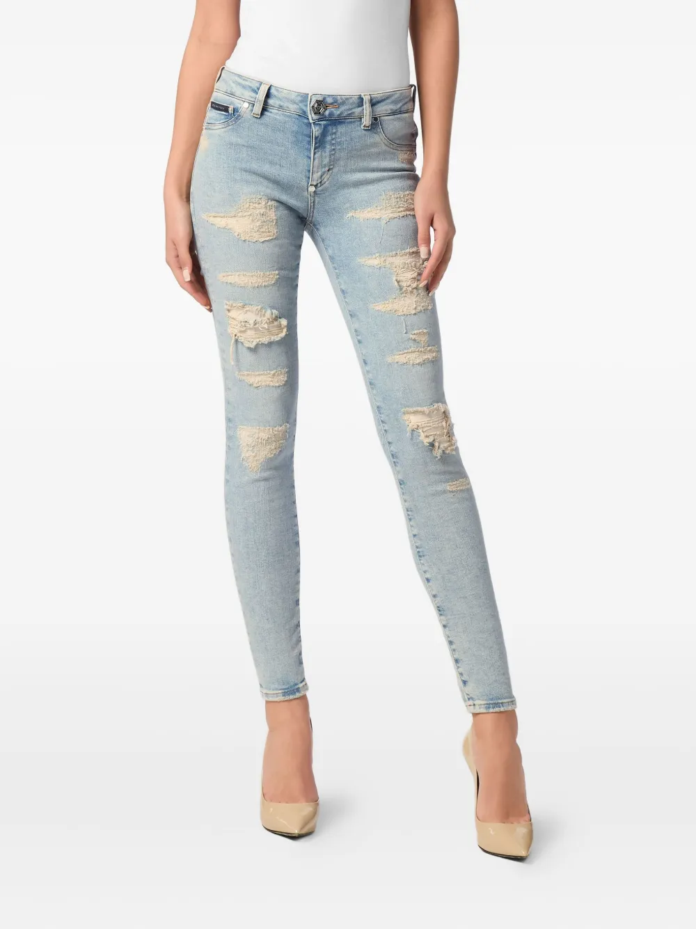 PHILIPP PLEIN HIGH-WAIST JEANS