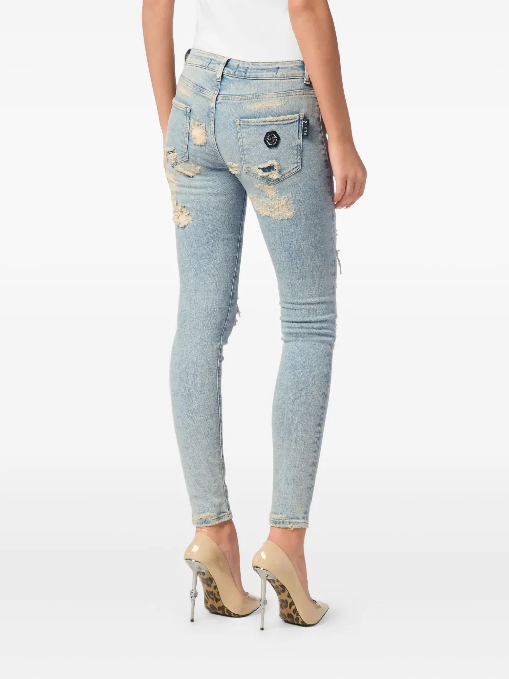 PHILIPP PLEIN HIGH-WAIST JEANS