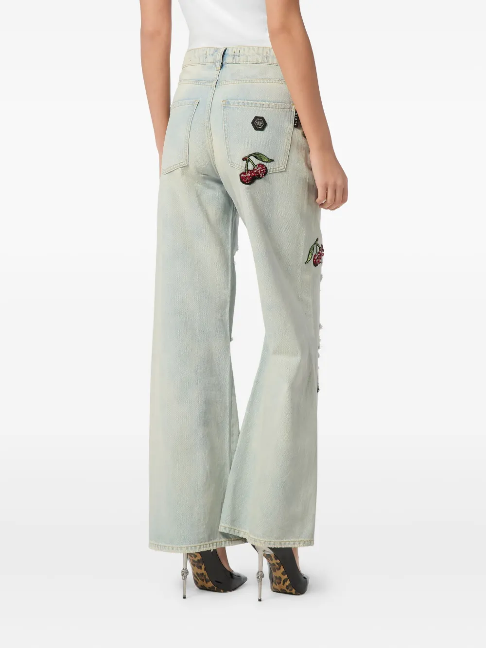 PHILIPP PLEIN CHERRIES DESTROYED JEANS