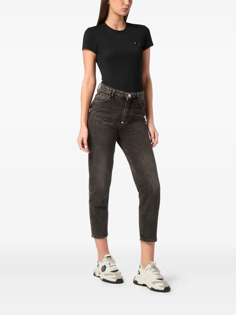 Philipp Plein Mom-fit jeans - Grijs