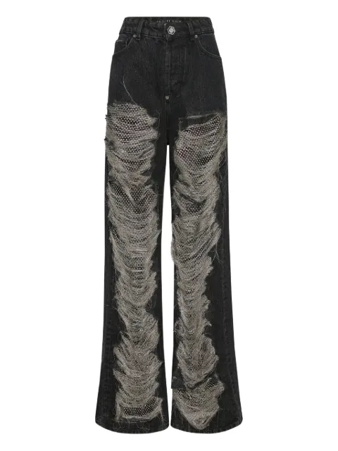 Philipp Plein mesh strass jeans 