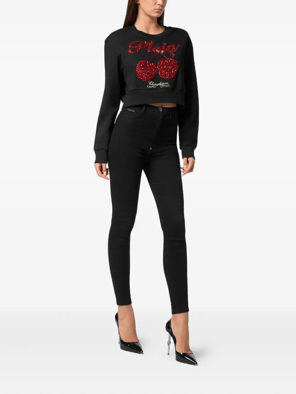 Philipp Plein cherries embellished sweatshirt | Sweaters | Image 2