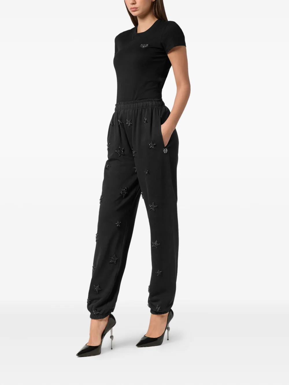 Philipp Plein star-embellished joggers Zwart