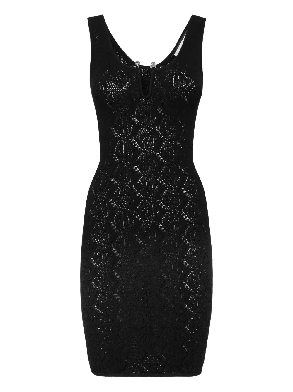 Philipp Plein Mini-jurk met monogram Zwart