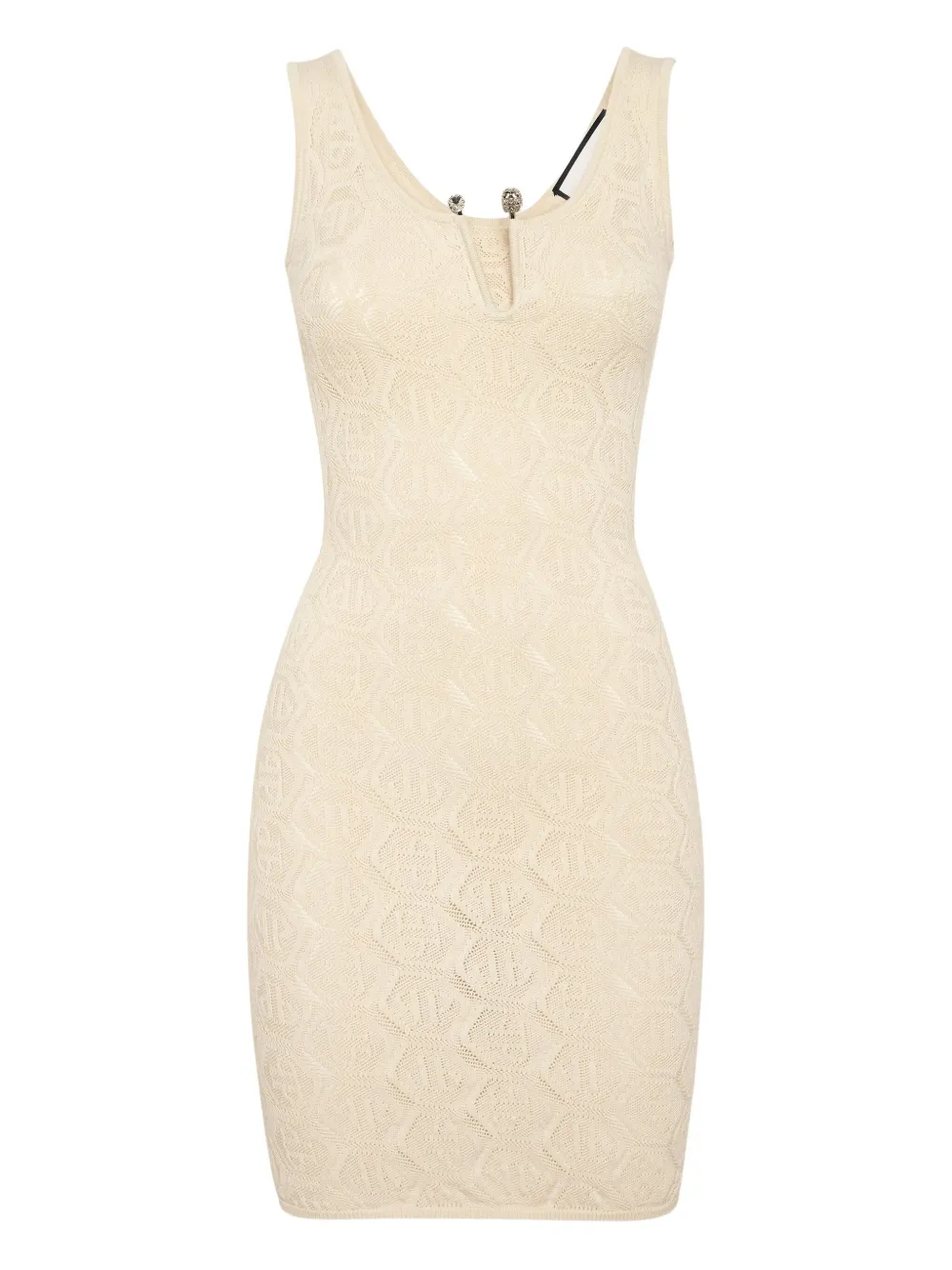 Philipp Plein Mini-jurk met monogram Beige