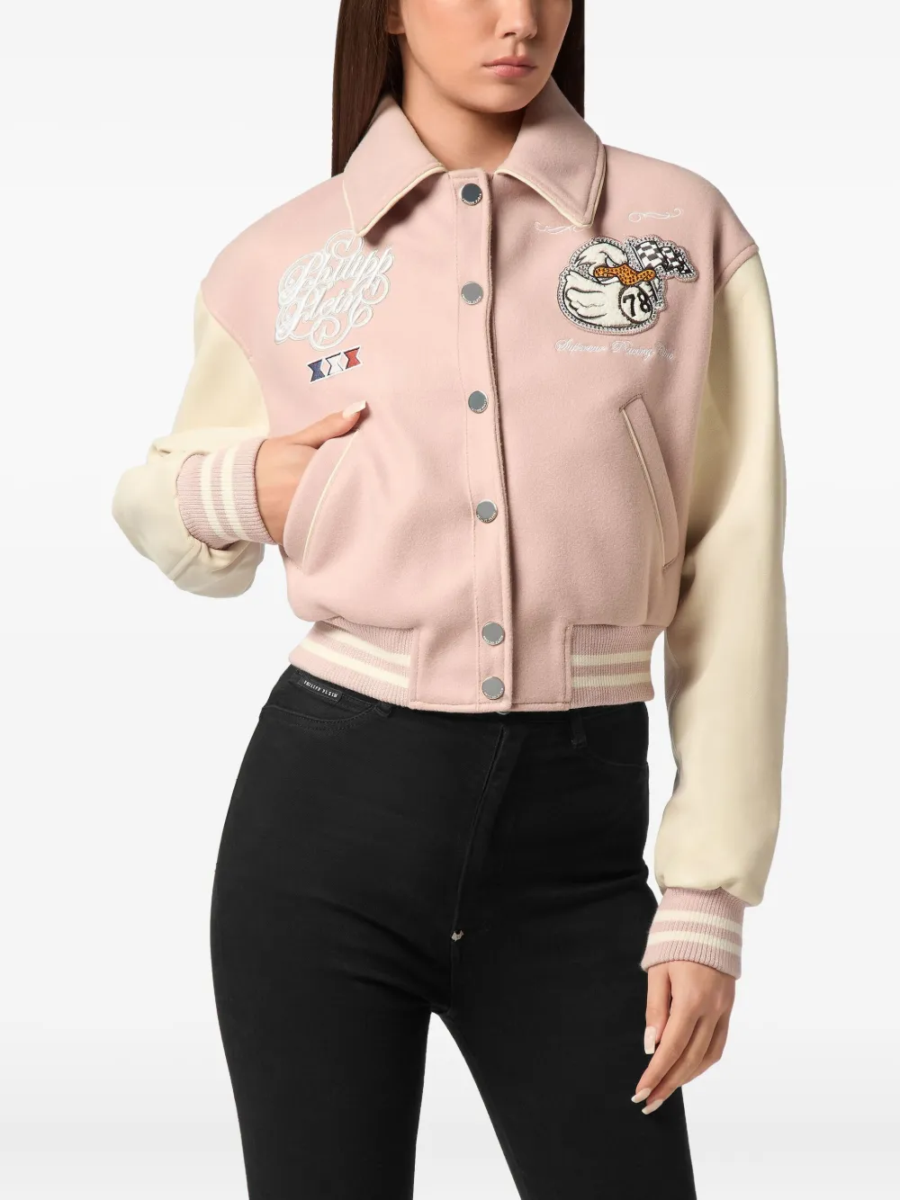 Philipp Plein College PP Duck bomber jacket - Roze