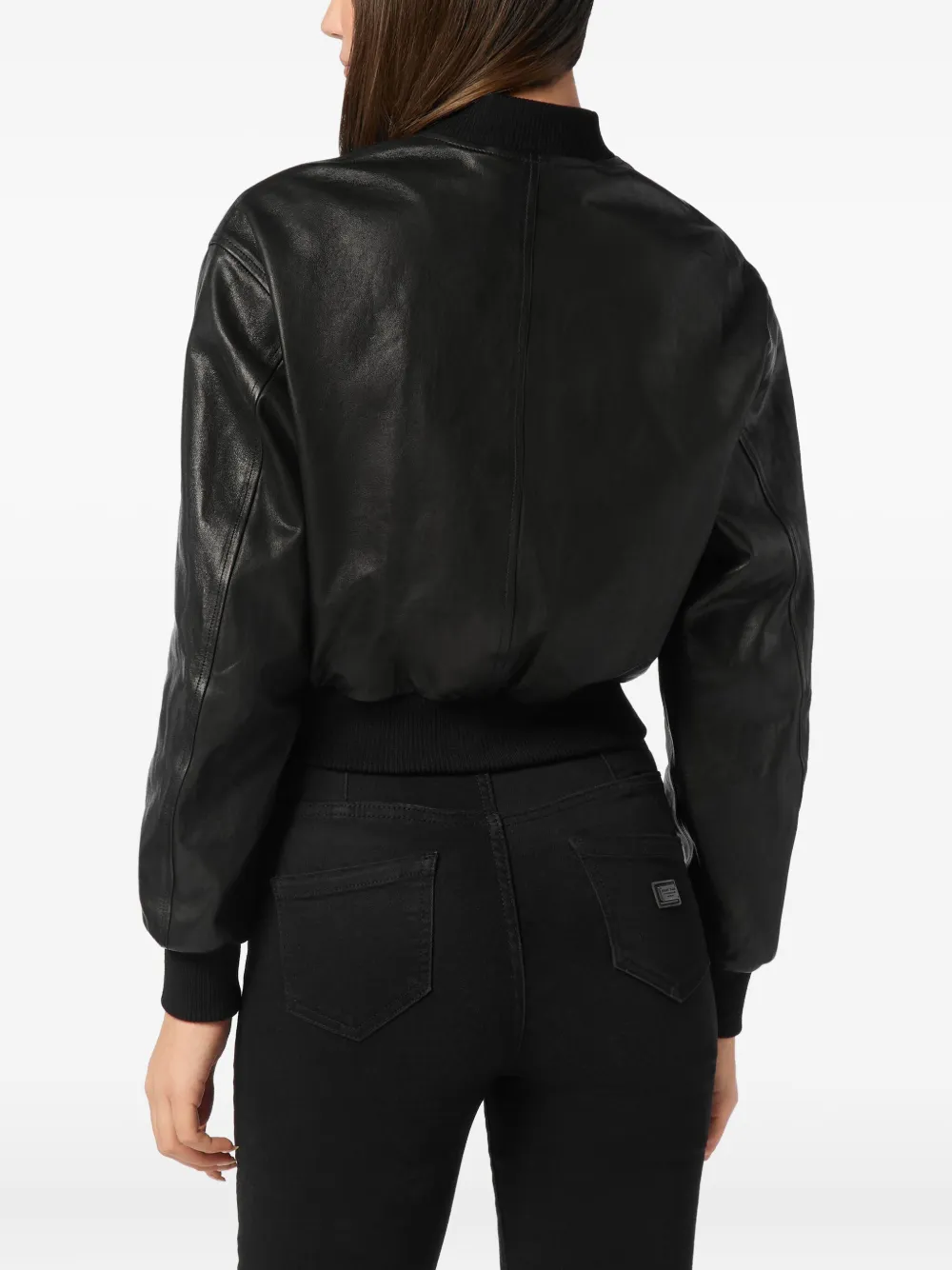 Philipp Plein Cropped bomberjack Zwart