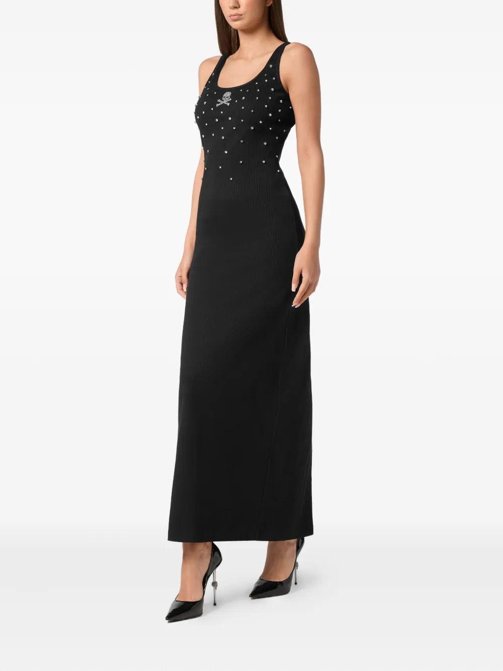 Philipp Plein rhinestone-embellished dress Zwart
