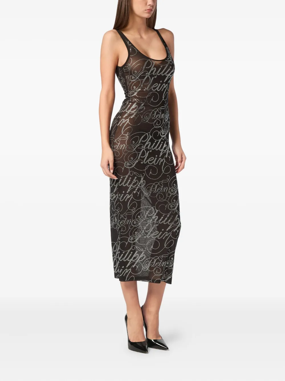 Philipp Plein Iris maxi-jurk Zwart