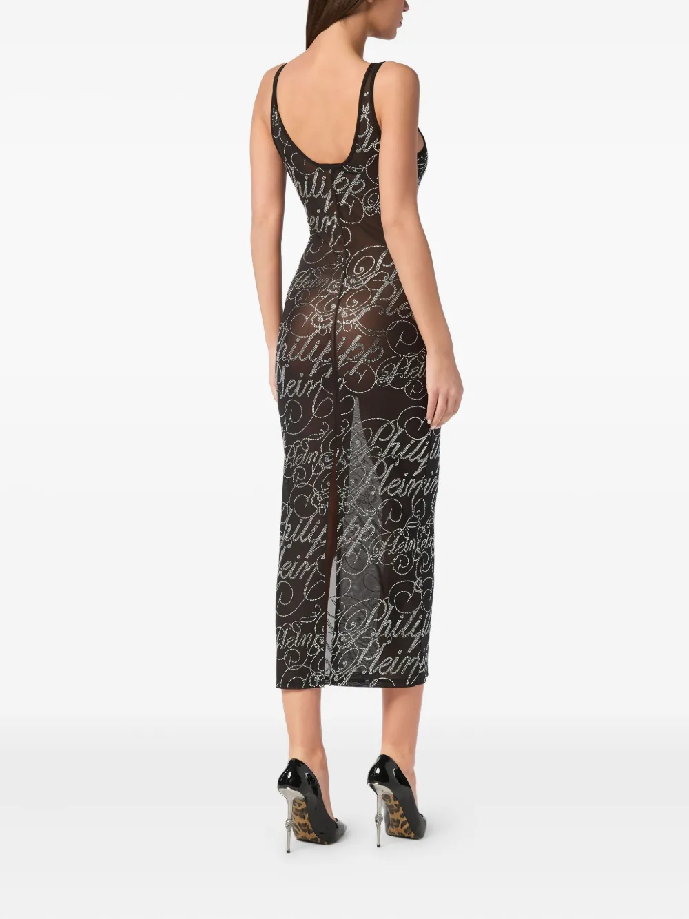Philipp Plein Iris maxi-jurk - Zwart