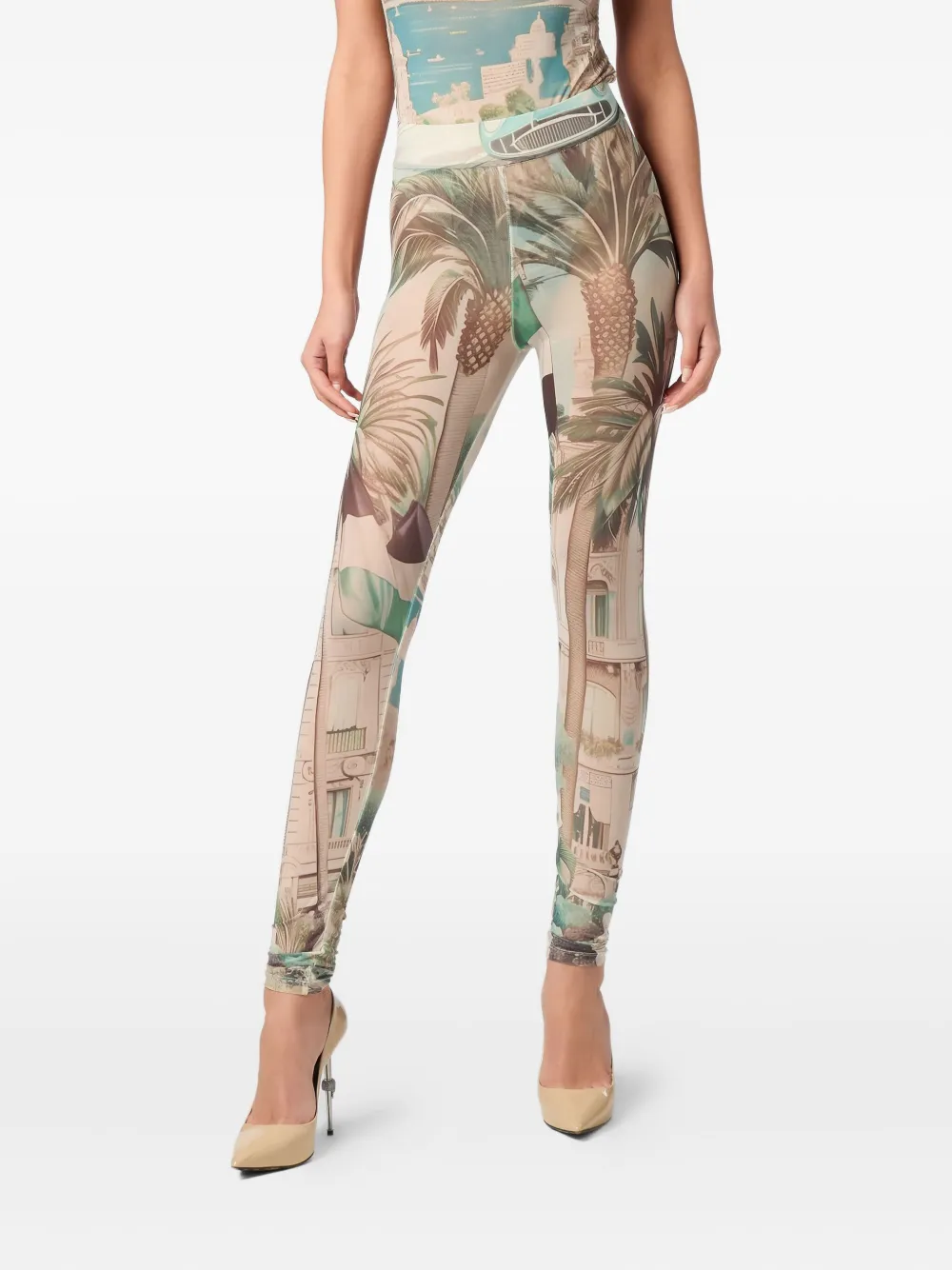 Philipp Plein Racing legging Beige