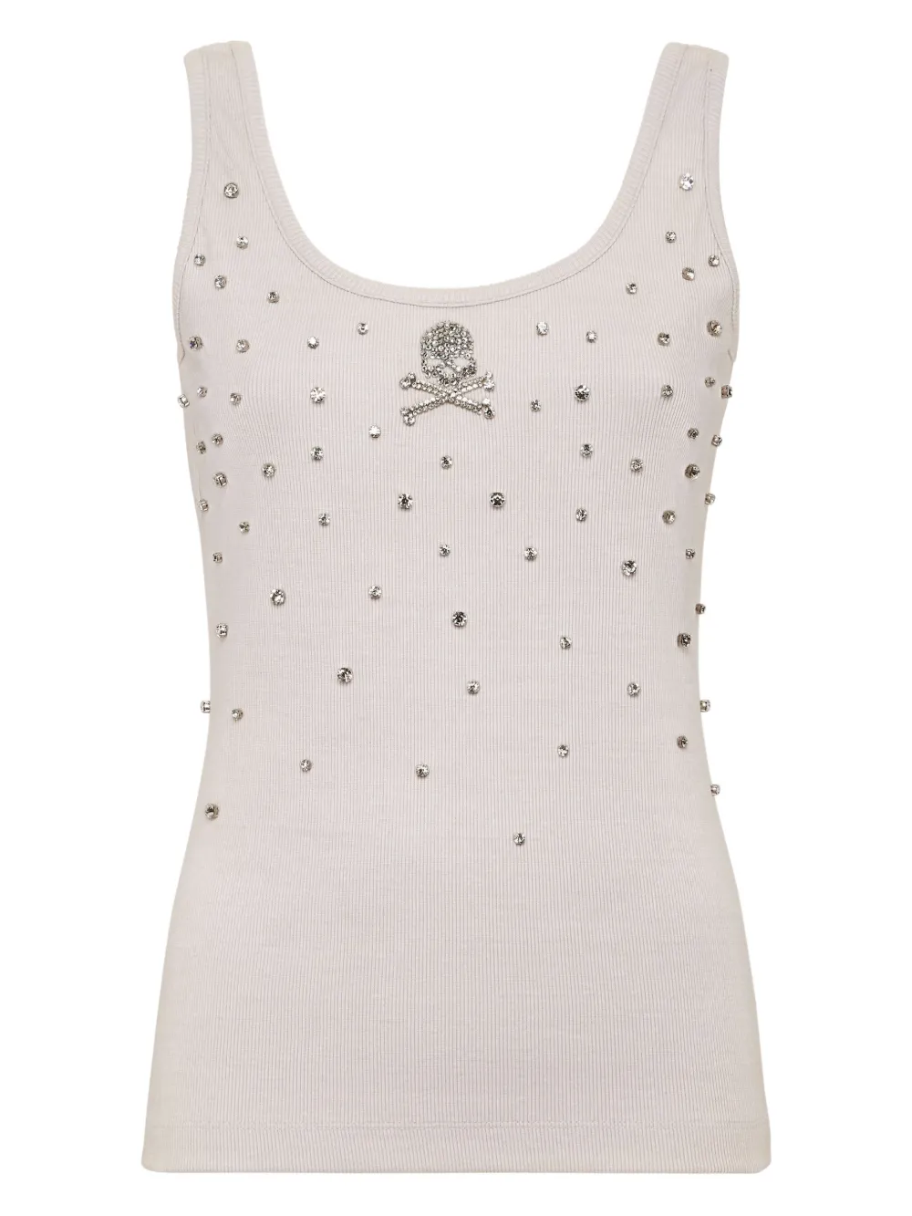 Philipp Plein rhinestone-embellished top Grijs