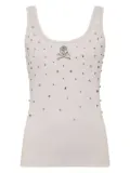Philipp Plein rhinestone-embellished top - Grey