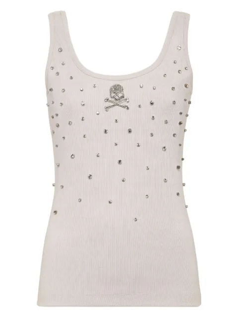 Philipp Plein top con apliques de strass