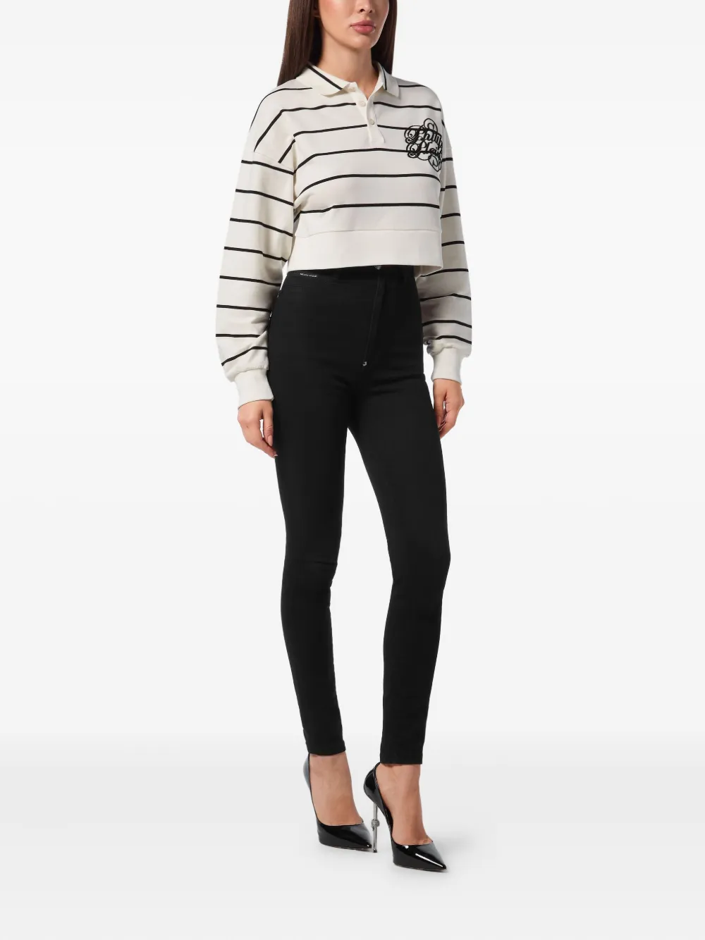 Philipp Plein cotton polo top - Wit