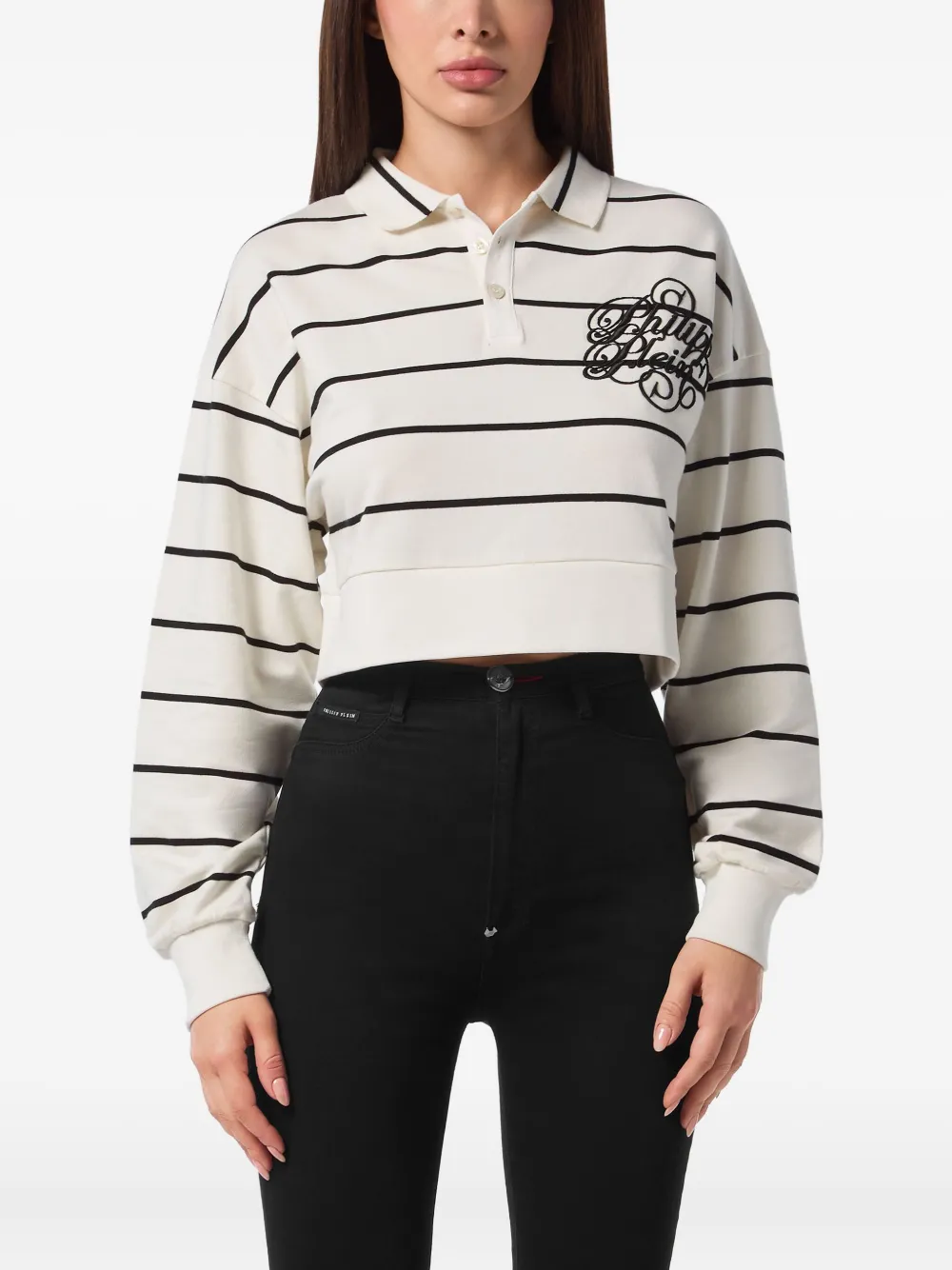 Shop Philipp Plein Cotton Polo Top