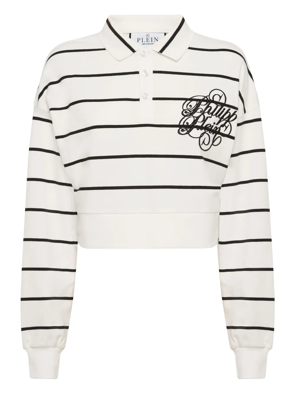 Philipp Plein Katoenen polotop Wit