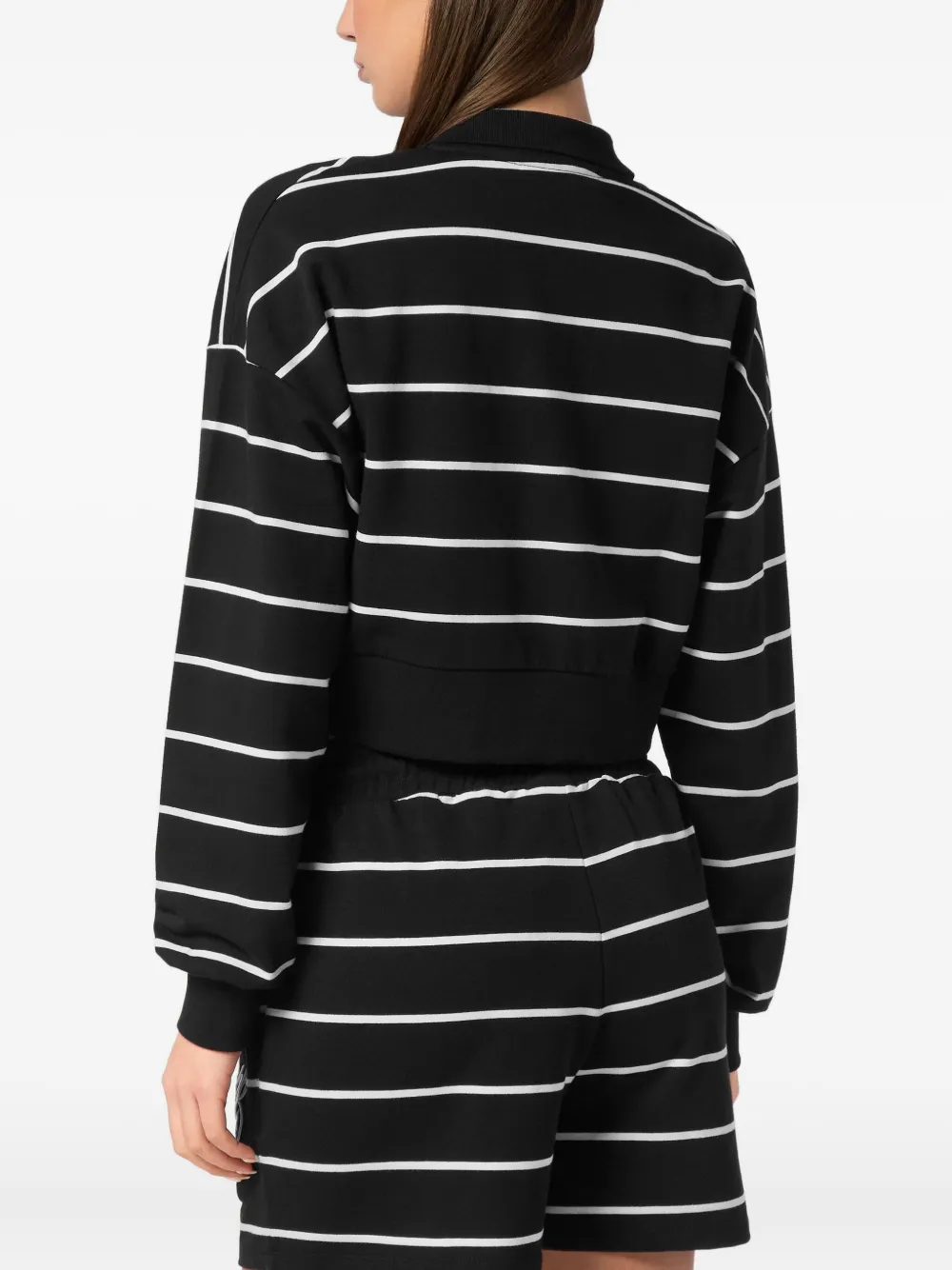 PHILIPP PLEIN STRIPED POLO SHIRT