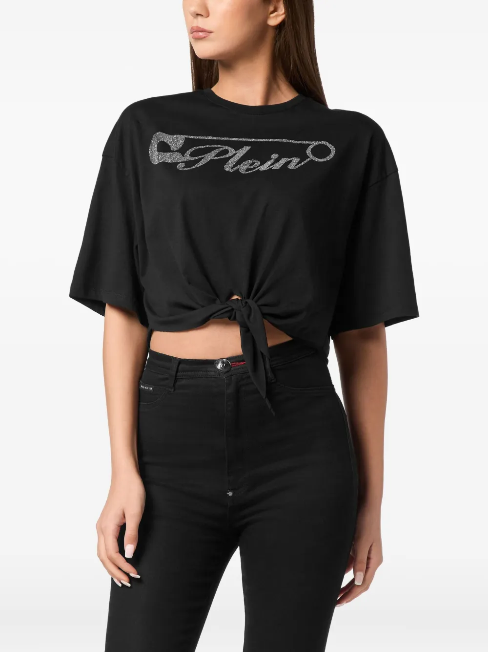 Philipp Plein T-shirt met logoprint Zwart