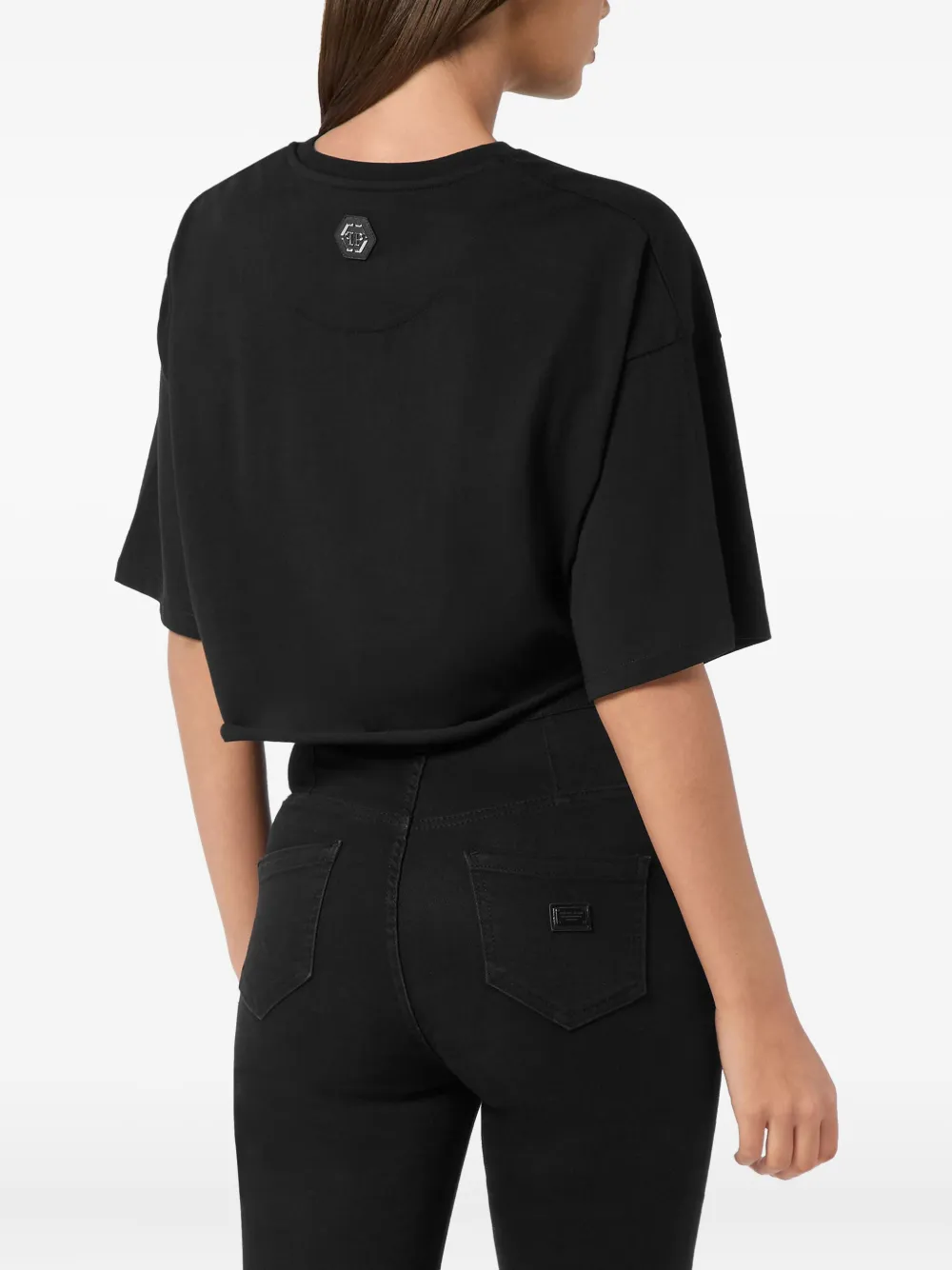 Philipp Plein T-shirt met logoprint Zwart