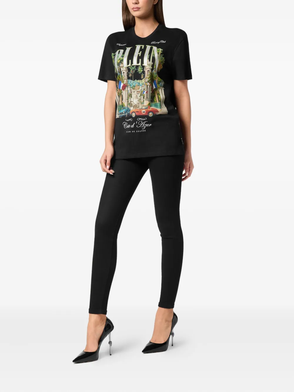 Shop Philipp Plein Sexy Pure Vintage Racing T-shirt In Black