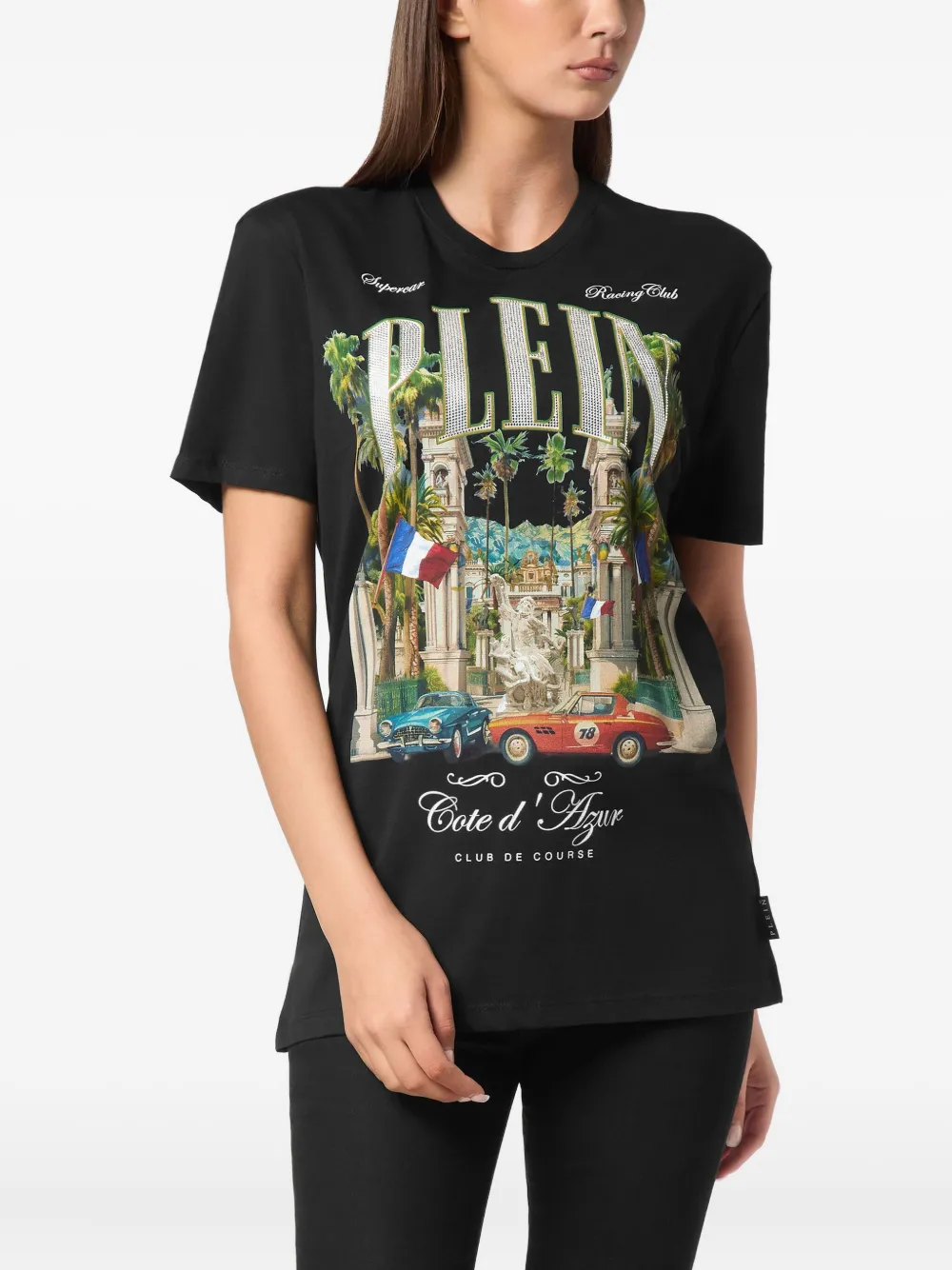 Shop Philipp Plein Sexy Pure Vintage Racing T-shirt In Black