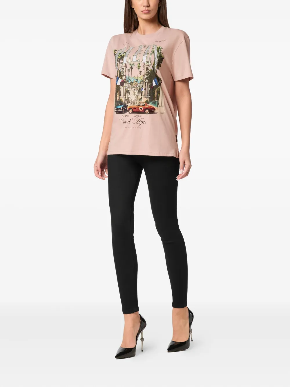 Philipp Plein Sexy Pure Vintage Racing T-shirt Roze
