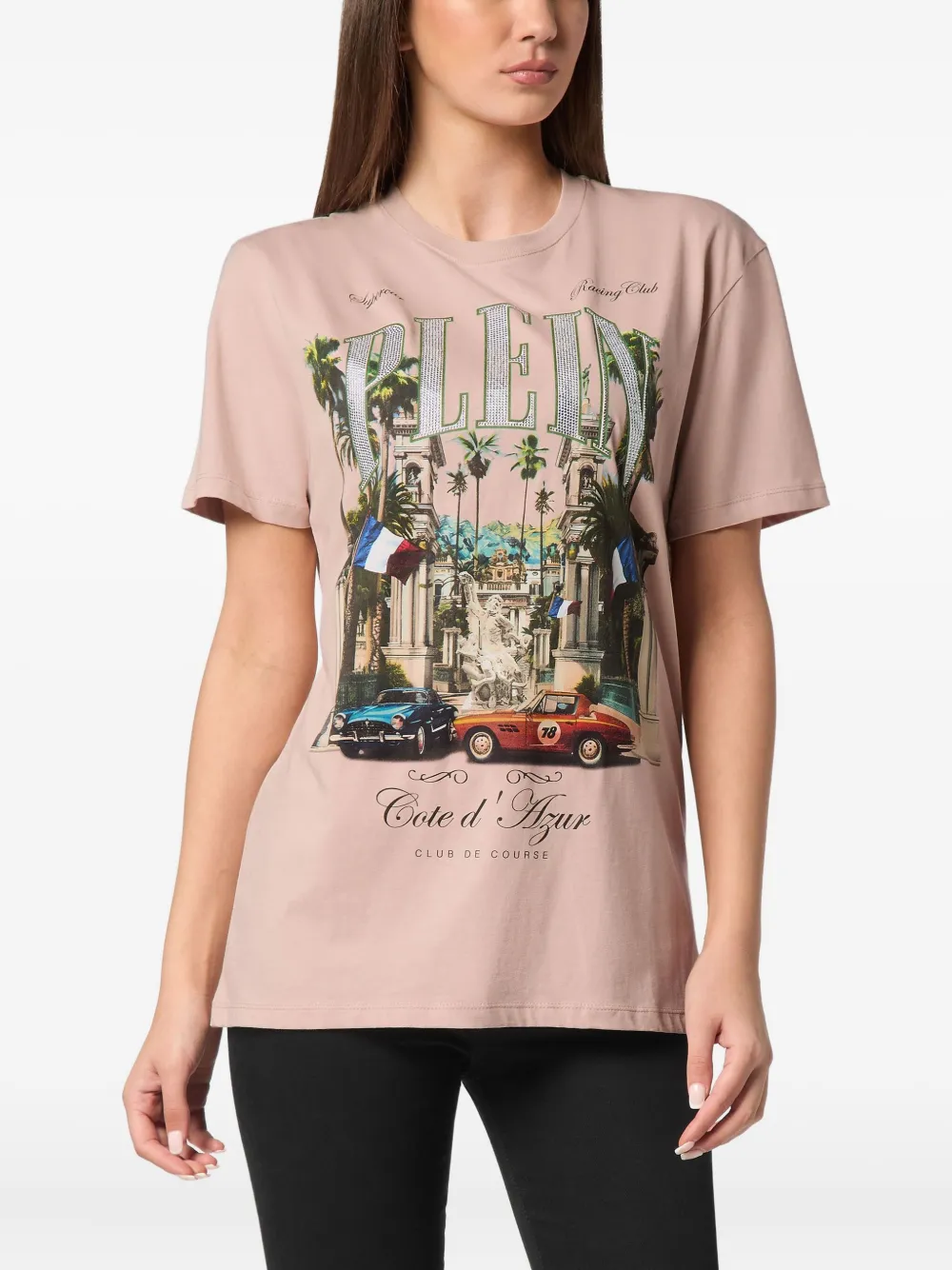Philipp Plein Sexy Pure Vintage Racing T-shirt Roze