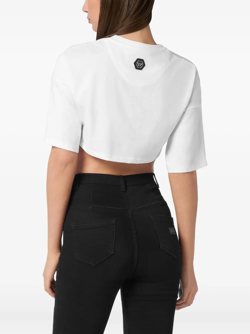 Philipp Plein T-shirt verfraaid met stras Wit