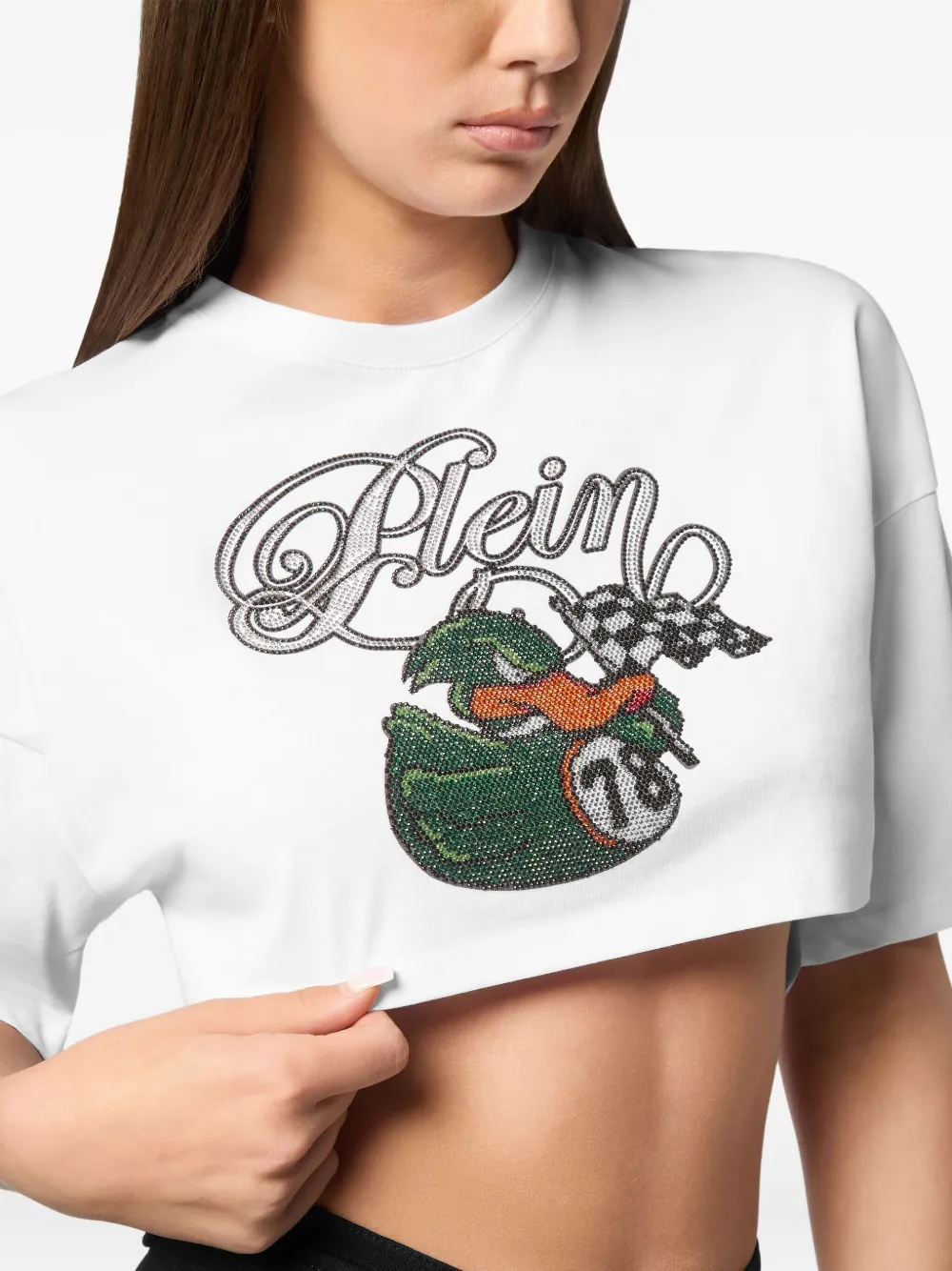 Philipp Plein T-shirt verfraaid met stras Wit