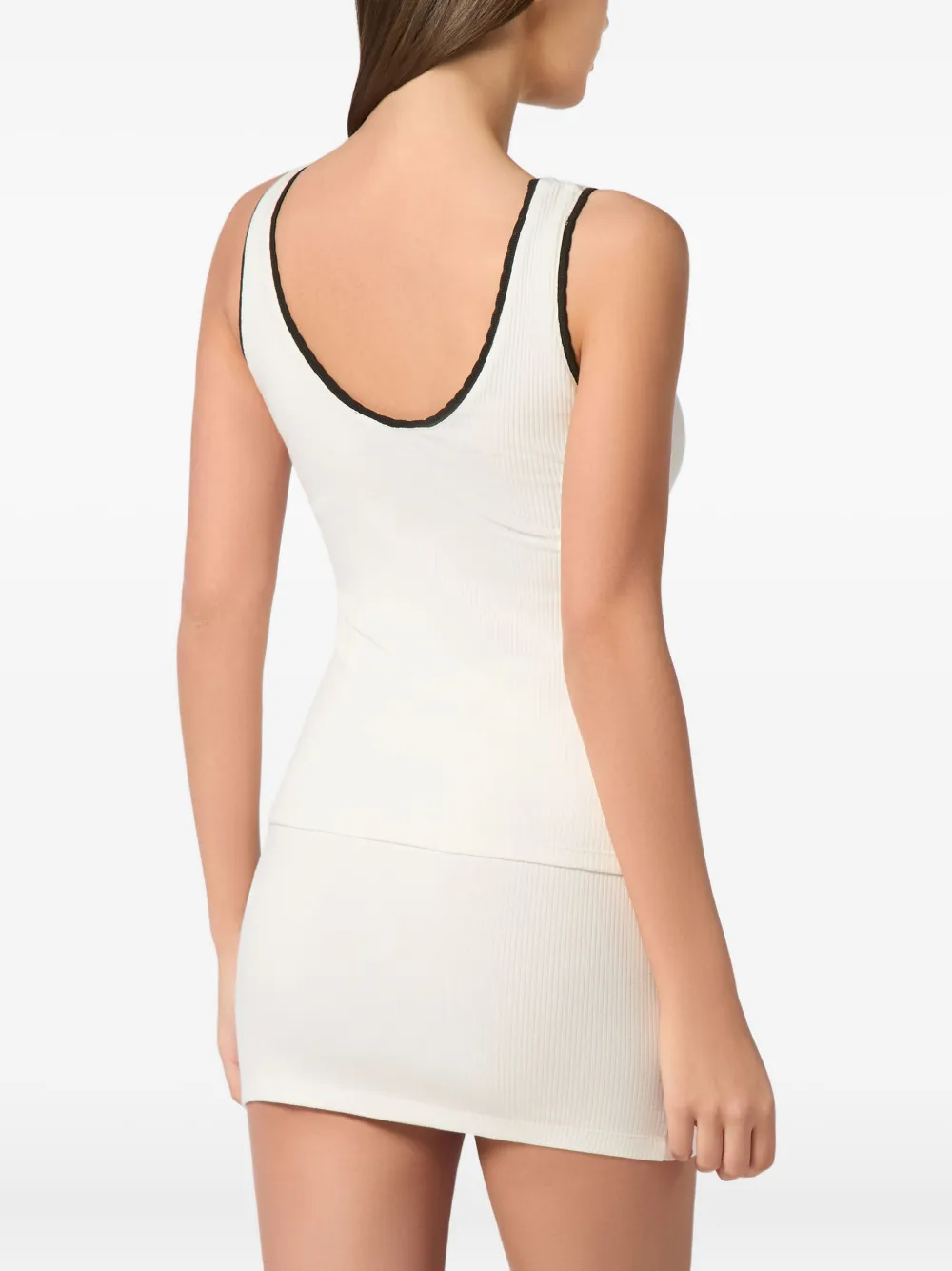 Philipp Plein Geribbelde tanktop Wit