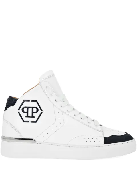 Philipp Plein leather hi-top sneakers
