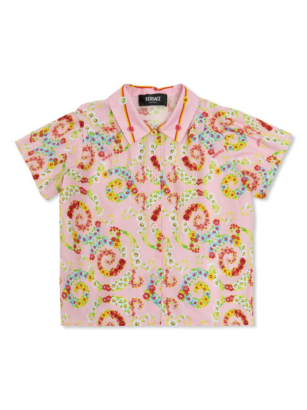 Versace Kids floral shirt - Pink