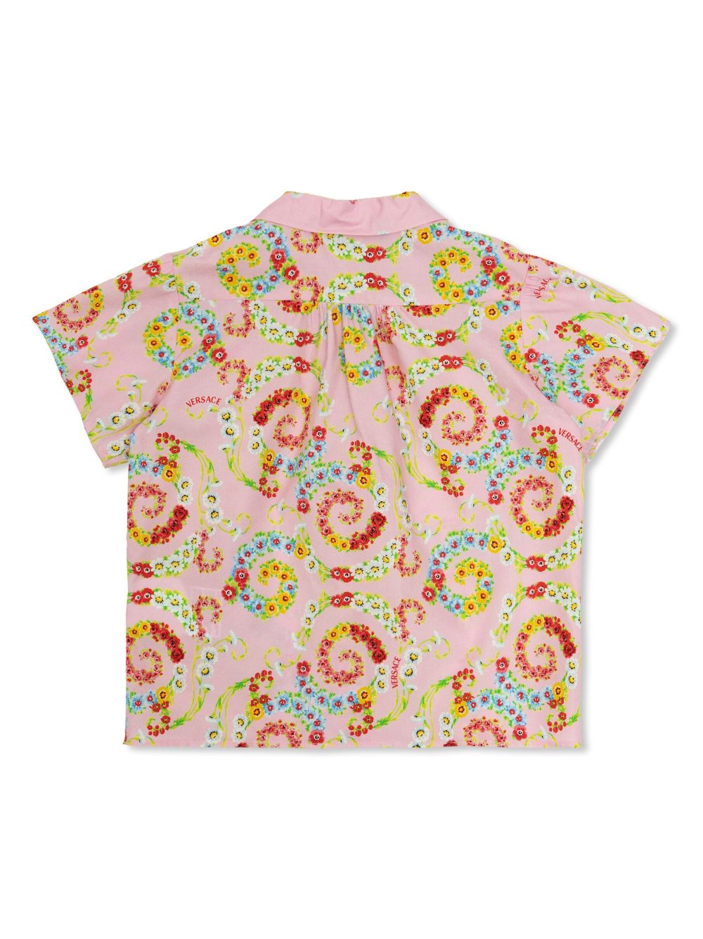 Versace Kids floral shirt - Roze