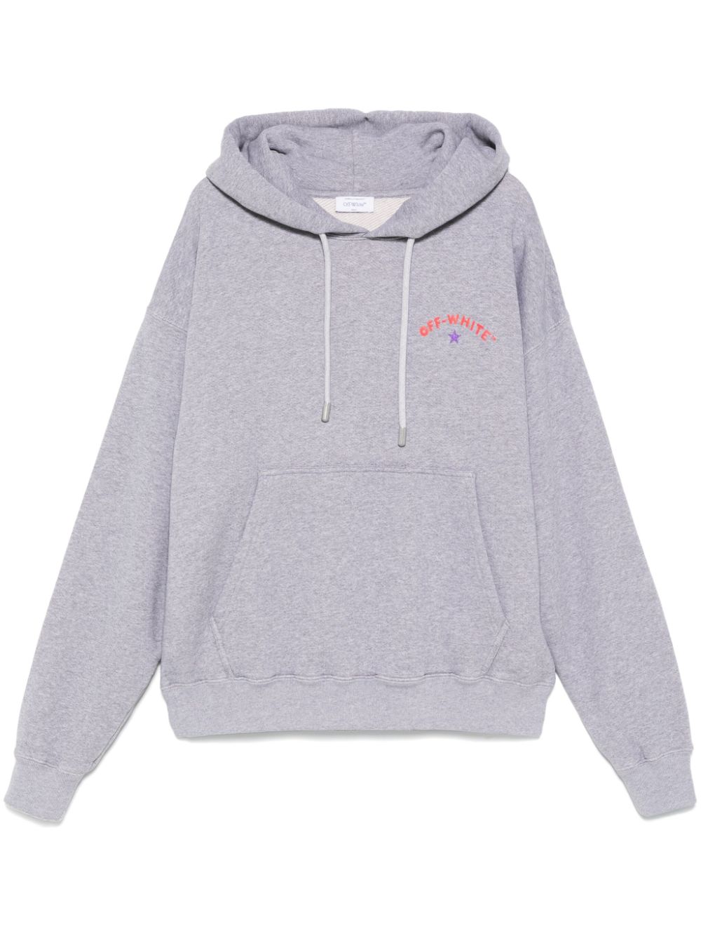 Off-White logo-print hoodie - Grey