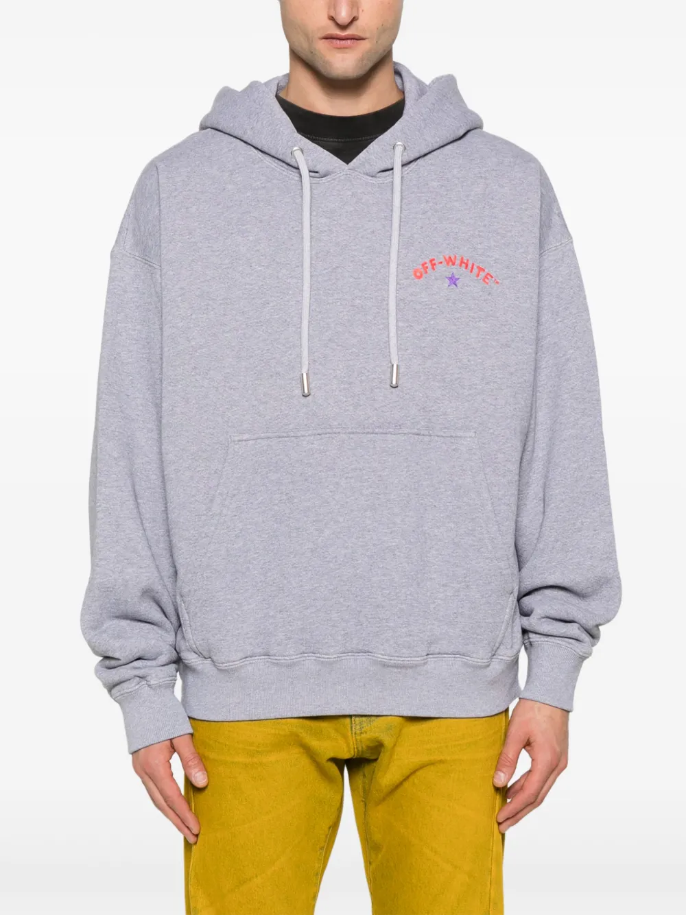 Off-White Hoodie met logoprint Grijs