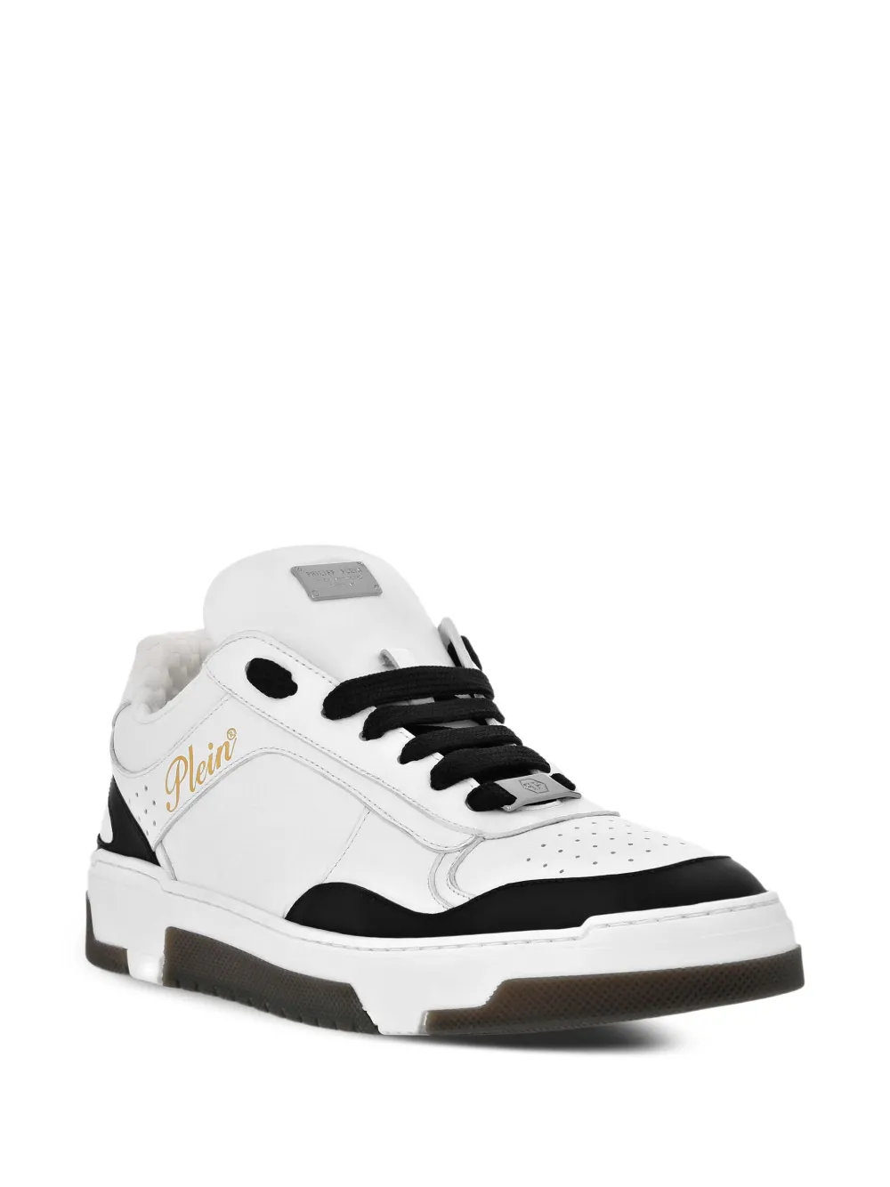 Philipp Plein Nappa leren sneakers Wit