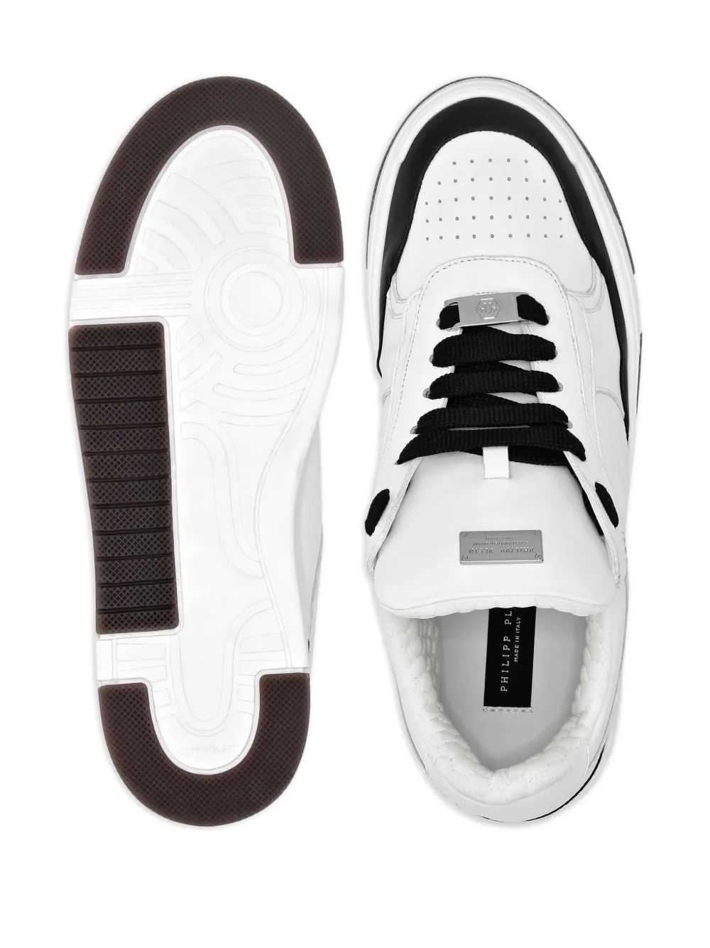 Philipp Plein Nappa leren sneakers Wit